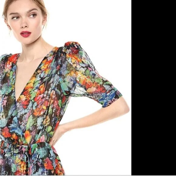 The Kooples Tokyo Night Floral Print Wrap Dress - Picture 4 of 8